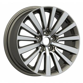 Radial spoke alloy wheel